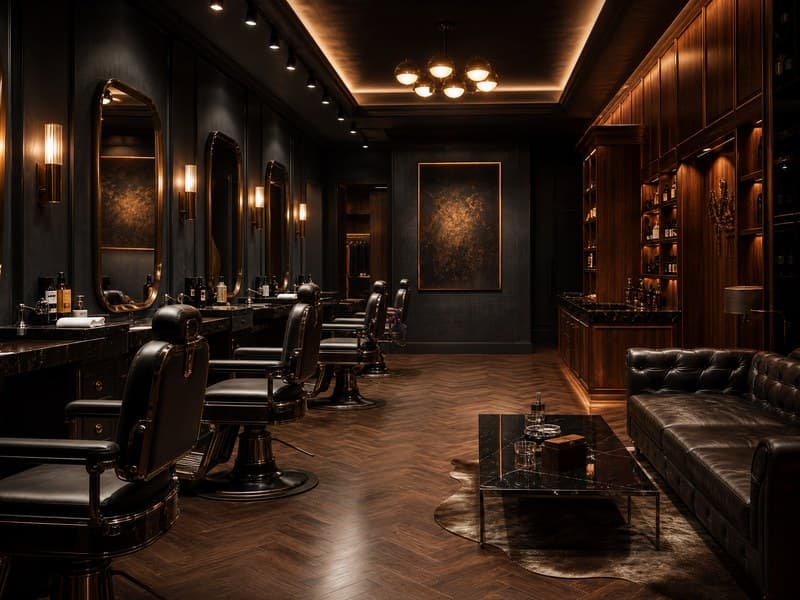 Интерьер VIORA Barbershop